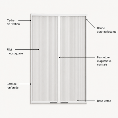Moustiquaire Fenêtre Magnétique Sans Perçage – Protection Anti-Moustiques