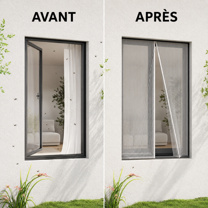 Moustiquaire Fenêtre Magnétique Sans Perçage – Protection Anti-Moustiques